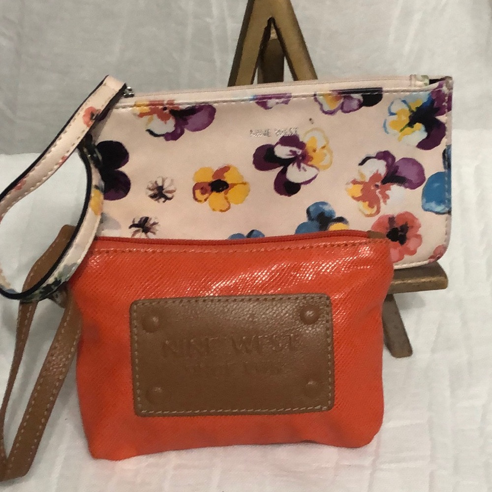 Nine West  Floral and Orange Wristlet bundle